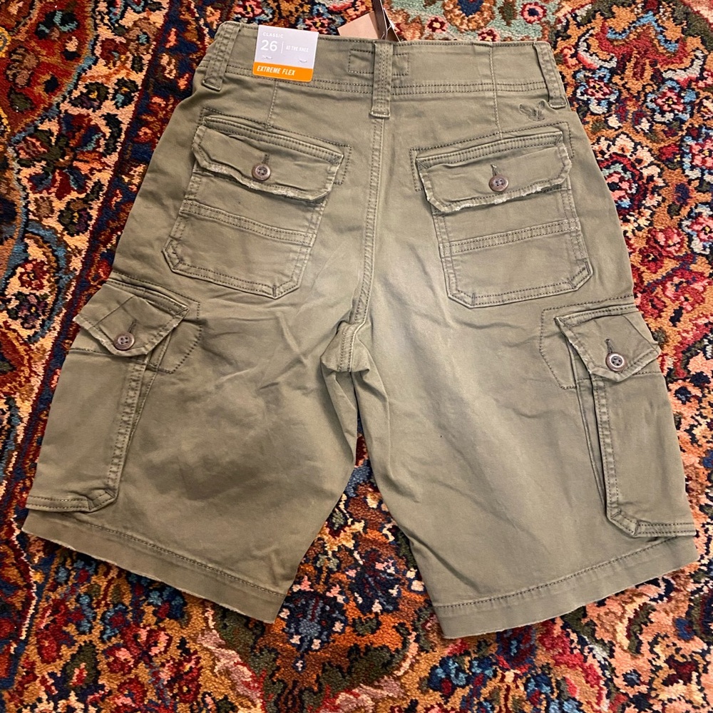 NWT American Eagle Cargo Shorts Size 26 Olive - Picture 6 of 8